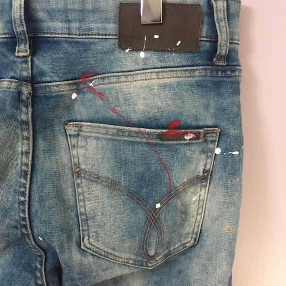 Fear of God Style CK Painted + Ripped Jeans Denim - Picture 14 of 16